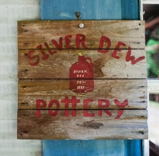 Silver Dew Pottery Sign
