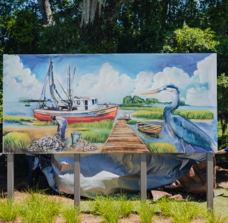 fishing cooperative at squire pop community park - gullah 