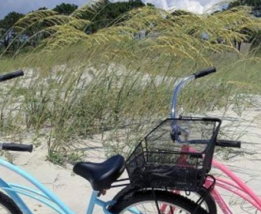 two bikes on the beach