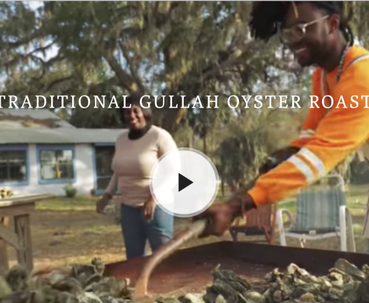 Traditional gullah Oyster roast