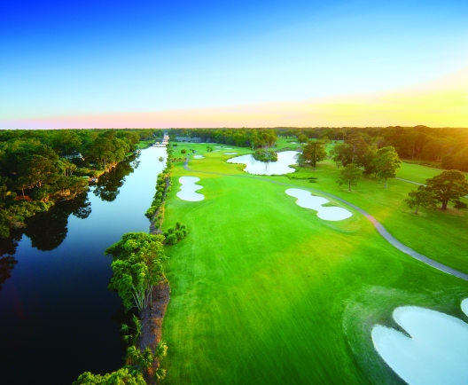 Aerial of golf course