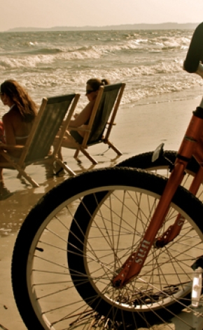 bikes on the beach