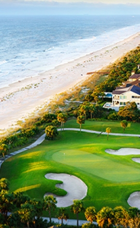 aerial view of palmetto dunes golf course