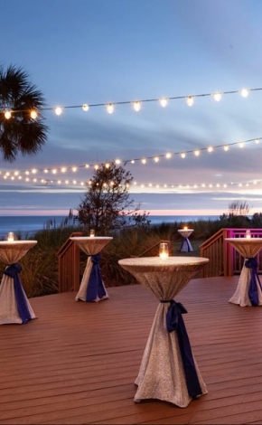 outdoor wedding reception setup