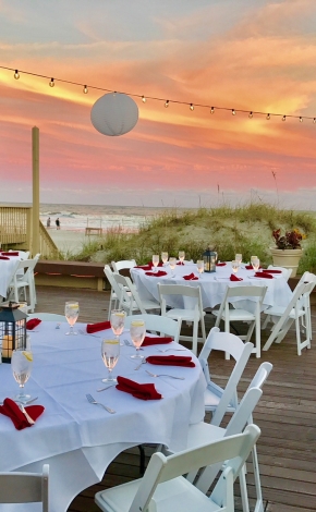 outdoor wedding setup