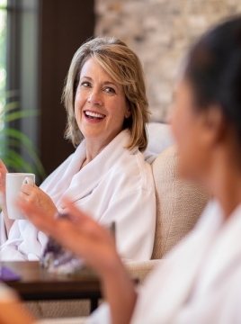 two women at a spa