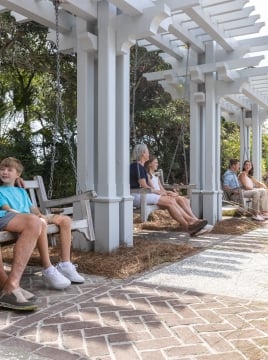 coligny beach benches 