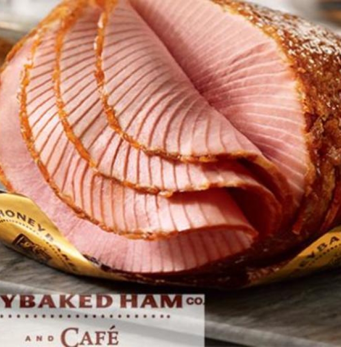 Honey baked ham slices