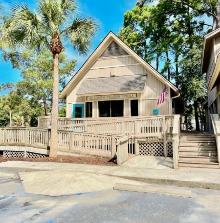 Exterior shot of beach house