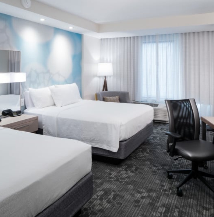 Two queen beds room interior