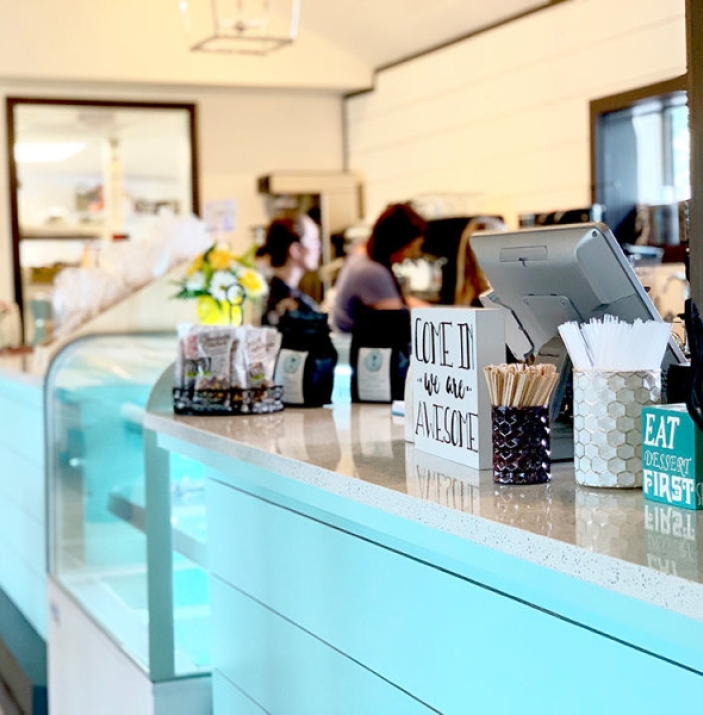 Cafe counter interior